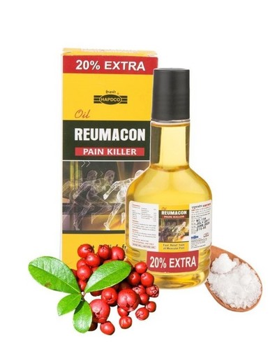 Reumacon Oil - Powerful Herbal Pain Relief Formula | For Joint, Muscular, and Rheumatic Pain, Adults Use, Infused with Sarso, Nilgiri, and Mahanarayan Tail