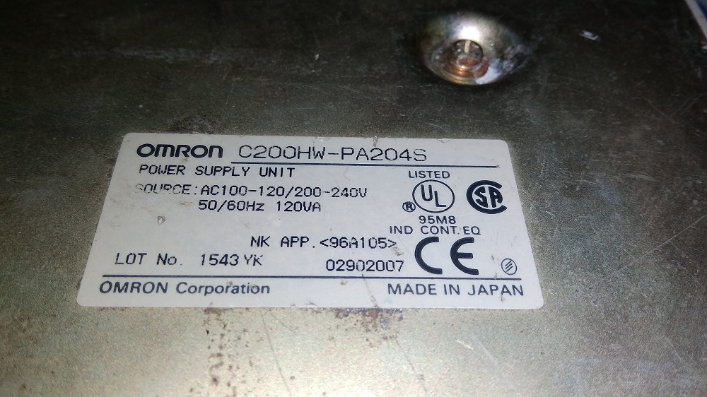 Omron Power Supply C200hw-pa204s