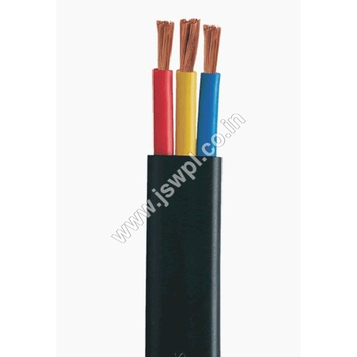 Submersible Flat Cables - PVC, 220 Volt, Matte Black | Reliable, Abrasion Resistant, Water and Oil Resistant, Electrical Safety Compliant