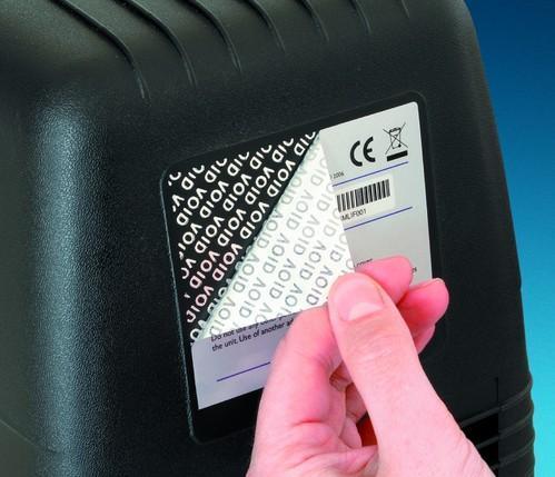 Custom made color void security Labels