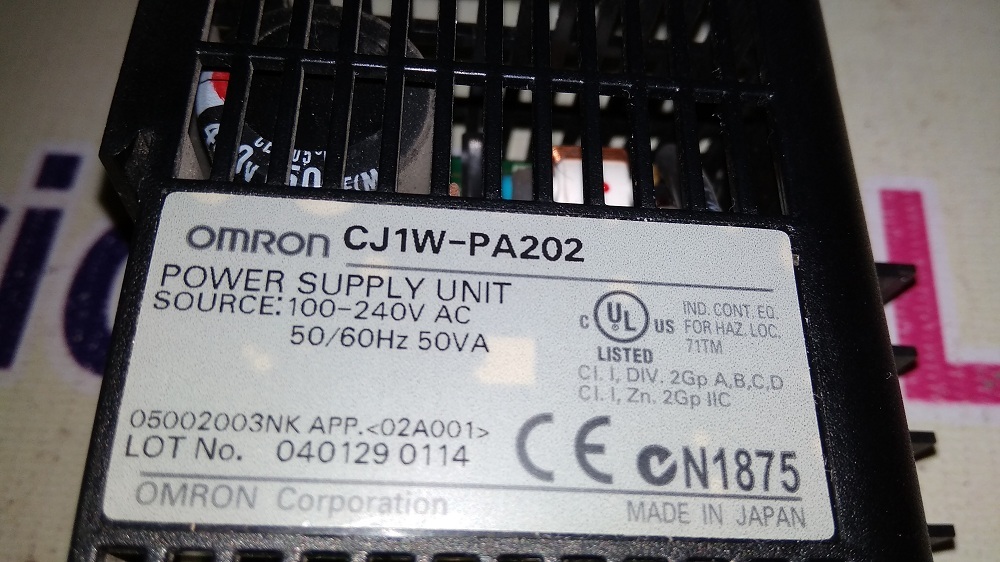 Omron Power Supply Cj1w-pa202