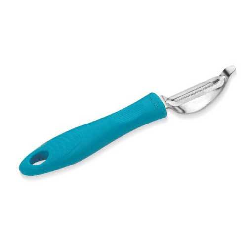 Premium Fruit Peeler - Stainless Steel, 2-3 Millimeter Thickness | Ergonomic ABS Handle, Sharp Edges for Thin Peeling, Easy Hang Slot