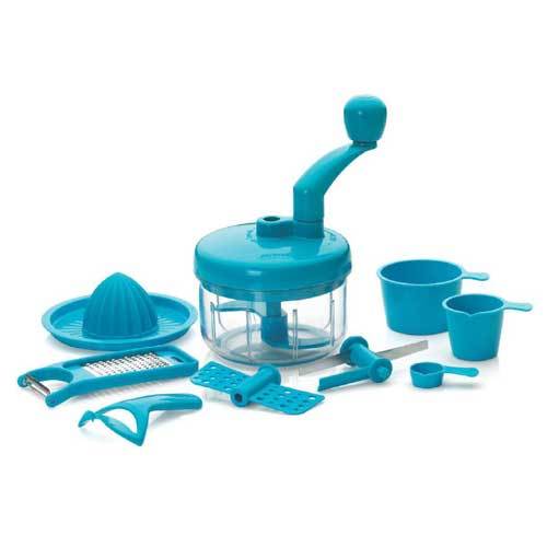 7 in 1 Dual Speed Food Processor - Plastic, Steel | Light Weight 500-600g, 1-5mm Thickness, Versatile Kitchen Solutions for All Cooking Needs