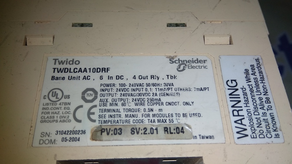 Schneider Electric Plc - 24vdc, 10 I/o, 100x100x50mm | Industrial Automation And Process Control, Model Twdlcaa10drf