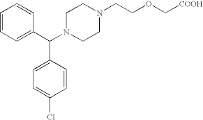 2- [2- [4- [(4-क्लोरोफेनिल) फिनाइल मिथाइल] पाइपरज़िन-1-वाईएल] एथोक्सी] एसिटिक एसिड