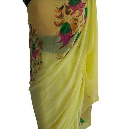 Ladies Hand Printed Saree
