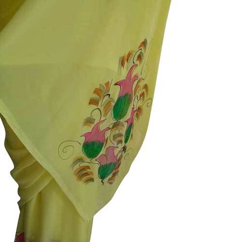 Ladies Hand Printed Saree