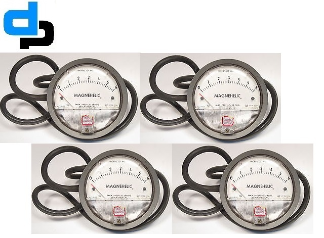 Dwyer Magnehelic Differential Pressure Gauge - Matte Iridite-dipped Aluminum Case, 0-6.0 In H2o Range | Shock-resistant, Frictionless Movement, Precision Readability