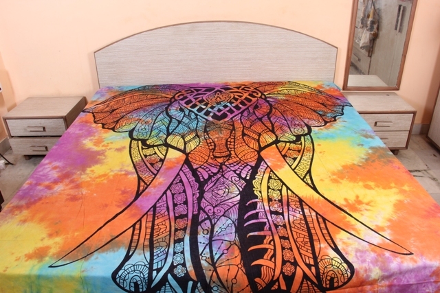Quick Dry Multi Color Elephant Tapestry Tie Dye Printed Bedding Outlet Bedspread Indian Bed Decor Wall Hangings Tapestry