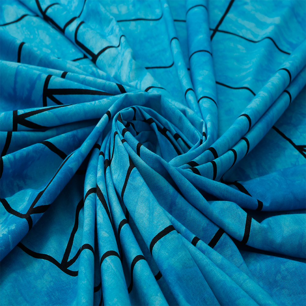 Quick Dry Sun Moon Meditative Blue Color Hand Printed Tie Dye Wholesale 100% Cotton Indian Tapestry