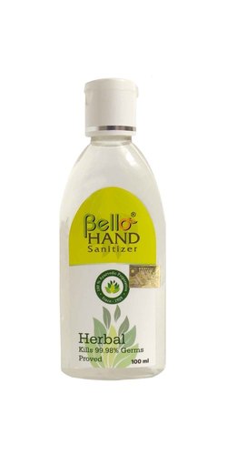 Bello Herbal Hand Sanitizer - 100% Herbal Gel, Alcohol-Free and Moisturizing | Antifungal, Antibacterial, and Skin Soothing Formula with Neem, Aloe Vera, Turmeric, and Tulasi