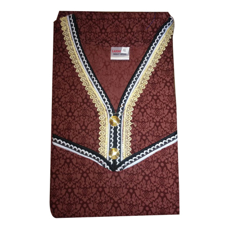 महिलाओं की डिज़ाइनर भूरी कॉटन नाइटी