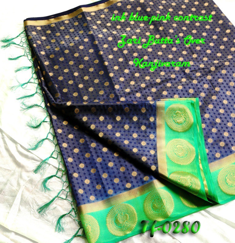 Zari Work Designer Kanjivaram Art Soft Silk Sarees