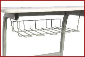 Student Desk & Chair - Pvc Injection Molded Top, Ergonomic Design, Metal Wire Frame Storage | Dimensions 670 X 450 X 770 Mm, Comfortable Air Cushion Effect