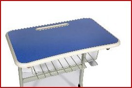 Student Desk & Chair - Pvc Injection Molded Top, Ergonomic Design, Metal Wire Frame Storage | Dimensions 670 X 450 X 770 Mm, Comfortable Air Cushion Effect