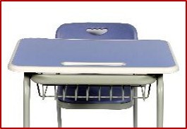 Student Desk & Chair - Pvc Injection Molded Top, Ergonomic Design, Metal Wire Frame Storage | Dimensions 670 X 450 X 770 Mm, Comfortable Air Cushion Effect