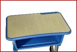 Ergonomic Institutional Benches - Pvc Injection Molded Top, Height Adjustable Desk & Chair | Special Tubular Metal Frames, Air Cushion Effect, Dimensions 625 X 405 X 820-760 Mm