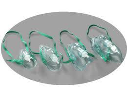 Oxygen Mask - Medical Grade PVC, Transparent Oval Design , Waterproof and Disposable with Adjustable Strap and 210cm Multichannel Tube
