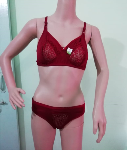Bra and Panty Set - Cotton Fabric, Size 34,36 | Comfortable Fit, Shrink Fade Resistant, Quick Drying, Plain Pattern for Girls