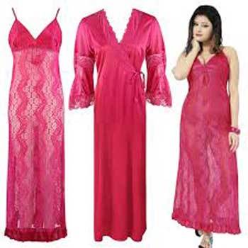 देवियों लाल रात पोशाक