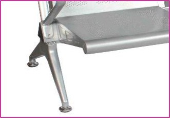 Three Seater Waiting Chairs - High Quality Steel Chrome, Sturdy Legs, Ergonomic Design , Durable Comfort, Stylish Modern Look, Customized Brand