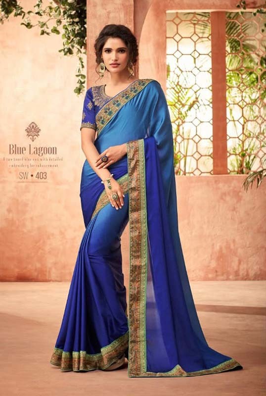 Trendy Georgette Saree - Fabric: Georgette, Monarch Silk, Korian Silk, Chiffon | Features: Embroidered, Casual, Wedding, Party Wear, Designer, Printed