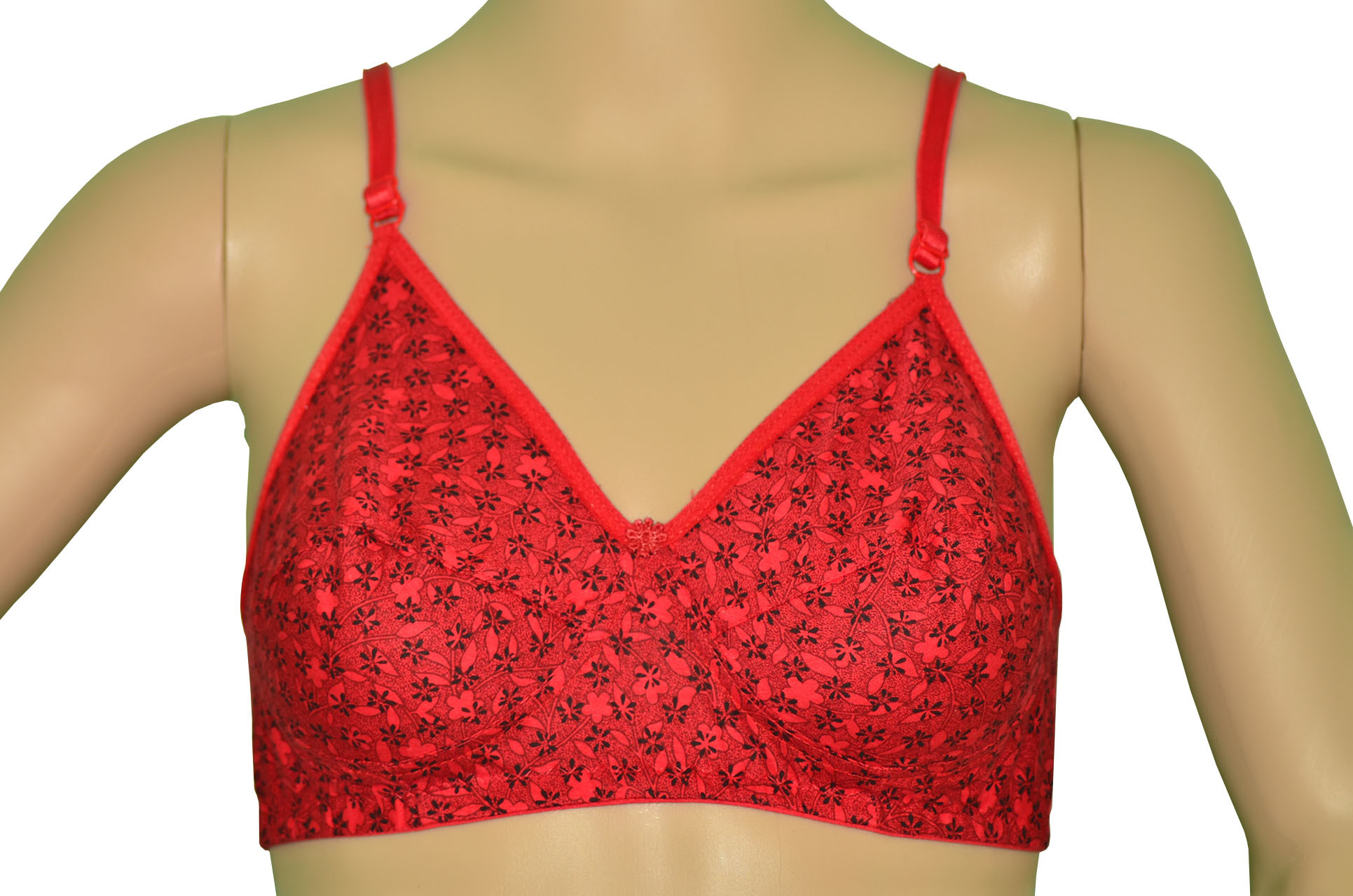 Ladies Bra - Hosiery Cotton, Sizes 32-38 | Non-wired, Adjustable Straps, Back Closure With 2 Rows & 3 Columns, Cup Coverage For Comfort