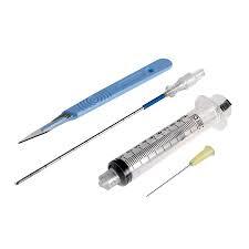 Liver Biopsy Needle - Ultra Thin Sharpened Cannula, 10 Cc Self-locking Syringe With Echogenic Treatment, Safe And Painless Ultrasound Guided Histological Aspiration