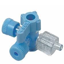 Blue 3 Way Stop Cock