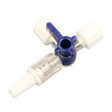 Blue 3 Way Stop Cock