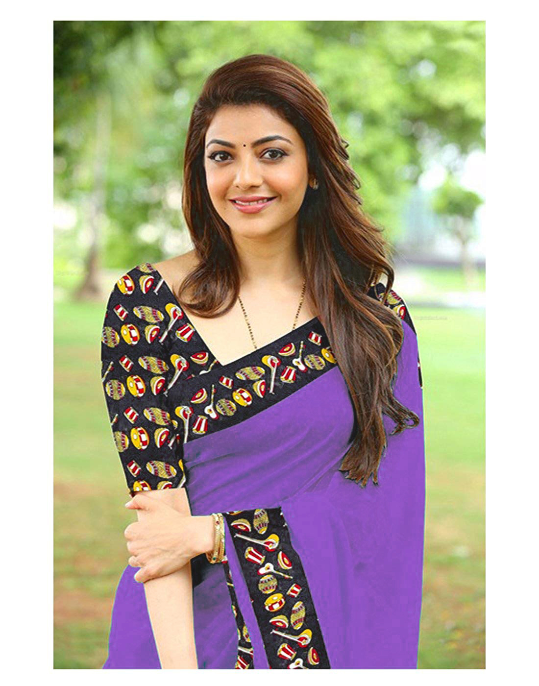 Chanderi Silk Saree - Cotton Silk Fabric, 5.5 Mtr Length, 0.8 Mtr Blouse | Printed Pattern In White, Green, Red, Orange, Purple Colors