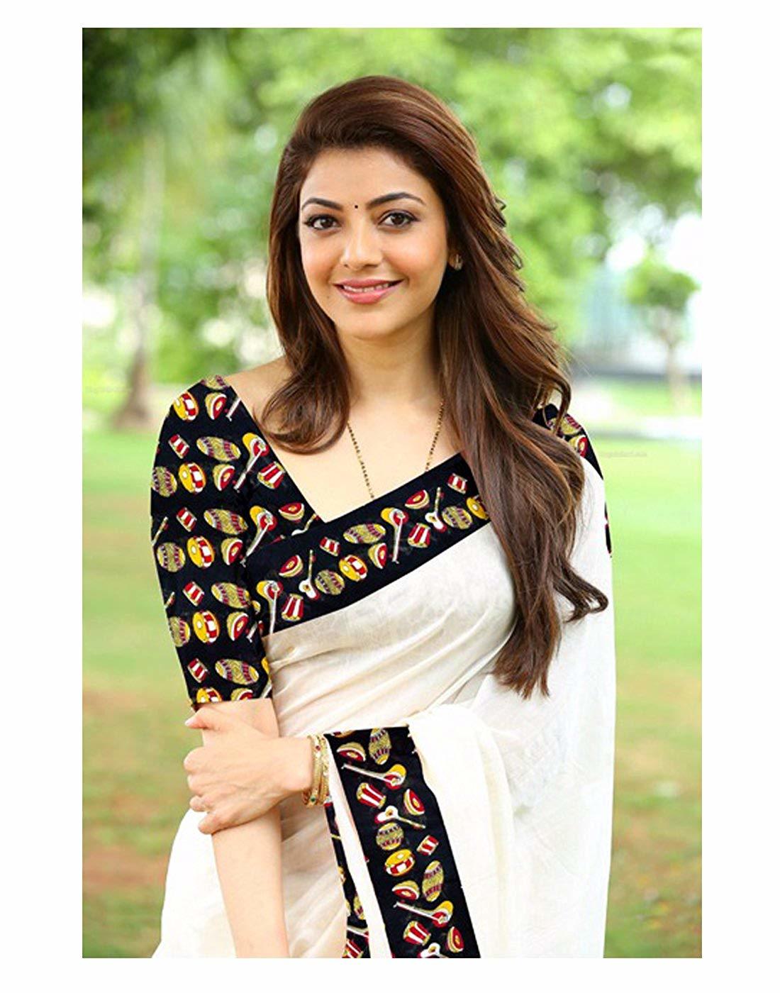 Chanderi Silk Saree - Cotton Silk Fabric, 5.5 Mtr Length, 0.8 Mtr Blouse | Printed Pattern In White, Green, Red, Orange, Purple Colors