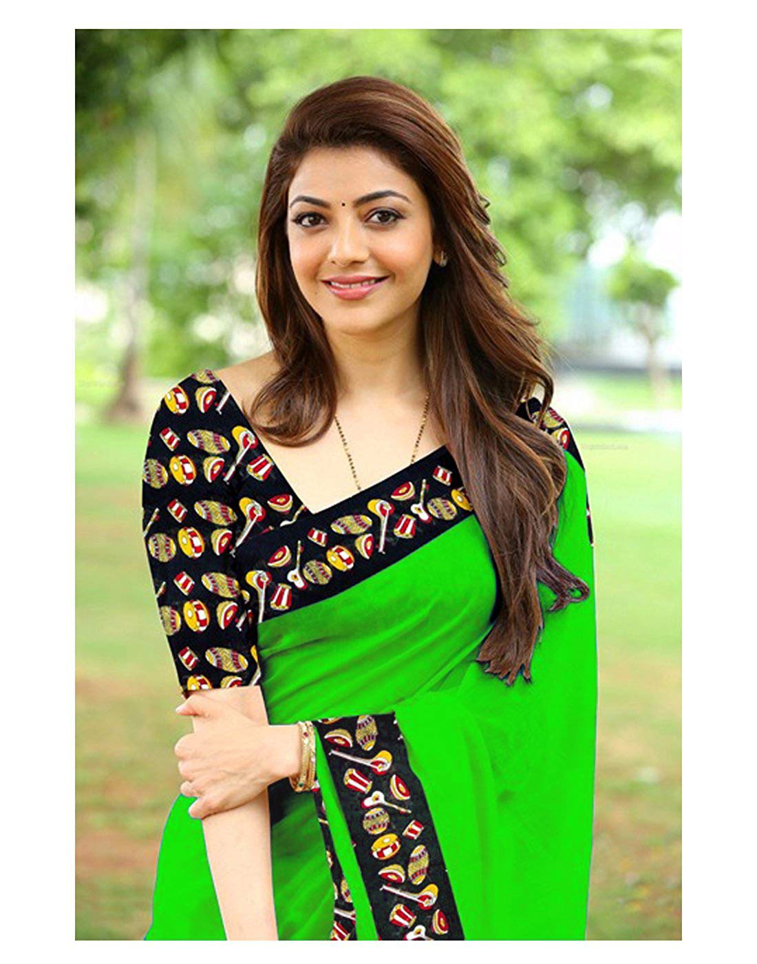 Chanderi Silk Saree - Cotton Silk Fabric, 5.5 Mtr Length, 0.8 Mtr Blouse | Printed Pattern In White, Green, Red, Orange, Purple Colors