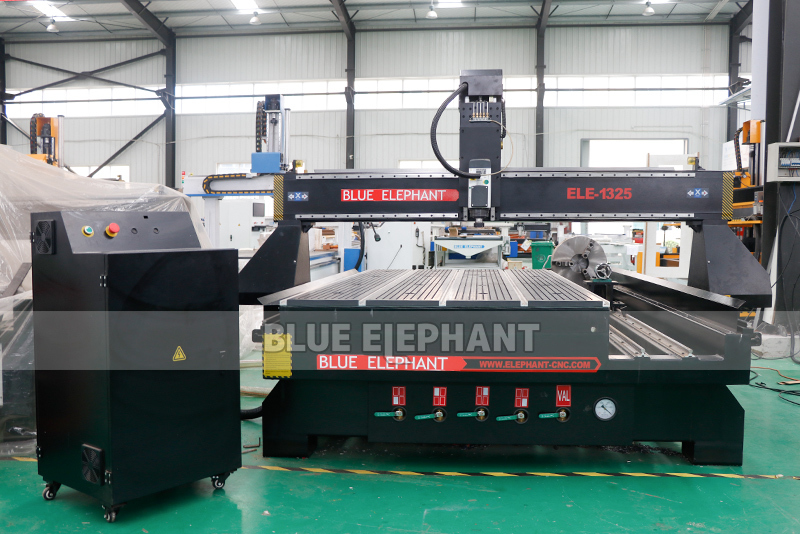 Vacuum Cleaning System 1325 4 Axis Cnc Router With Rotary Device, 3d Engraving Machine For Carving Acrylic Furniture