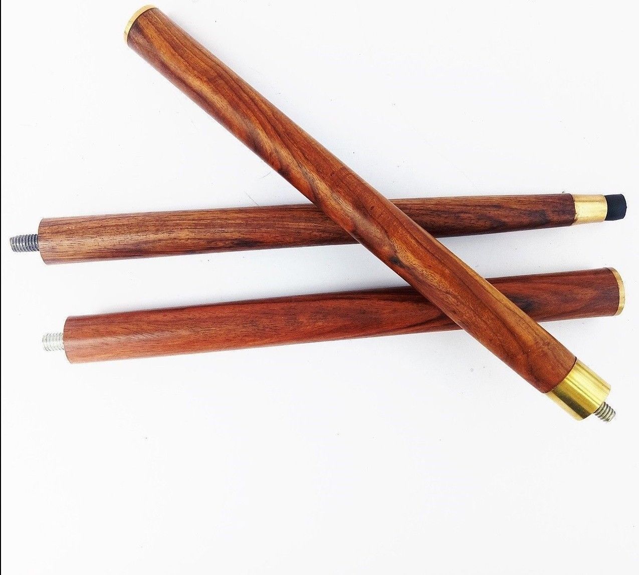 Antique Wooden Walking Stick Cane W/ Handmade Derby Unique Brass Kashmiri Handle