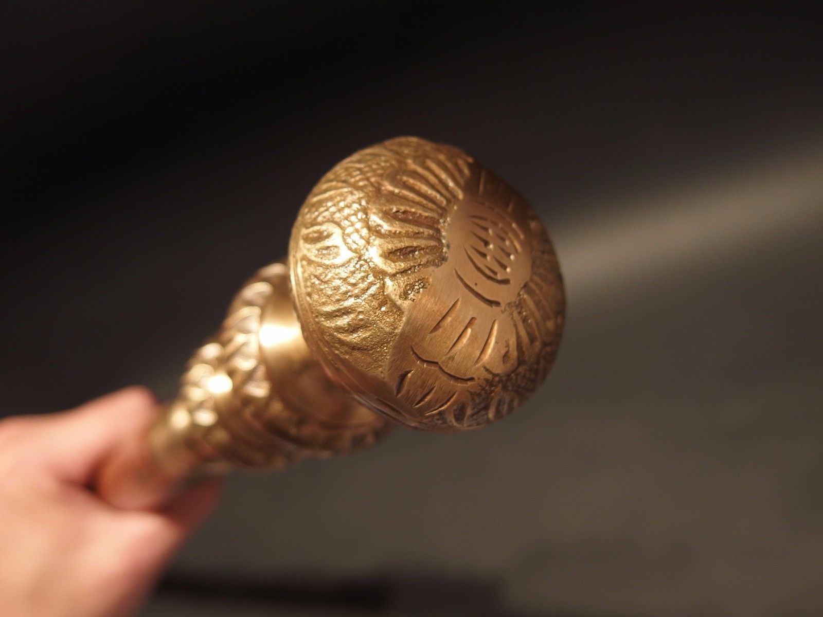 Victorian Style Vintage Brass Wood Walking Cane