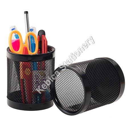 केबिका मेश वायर पेन पेंसिल होल्डर (गोल)
