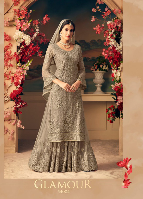 Designer Partywear Sharara Suit Size: Customized