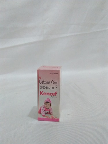 Kencef Dry Syrup - Cefixime 50mg/5ml in 30ml Pack, Magaldrat 400mg and Simethicone 20mg/5ml Liquid Form