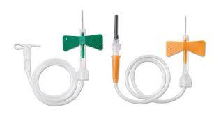 Scalp Vein Set - Stainless Steel, 20 Mm Effective Needle Length, Color Coded Gauge Sizes 20g-24g | Flexible Butterfly Wings For Pediatric & Geriatric Use, Kink Resistant Tubing