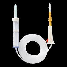 Blood Administration Set - Latex Tubing, 10 Sq. Cm Surface Area | Sharp Spike Vented/non-vented, 200 Micron Filter, Non-toxic & Pyrogen Free