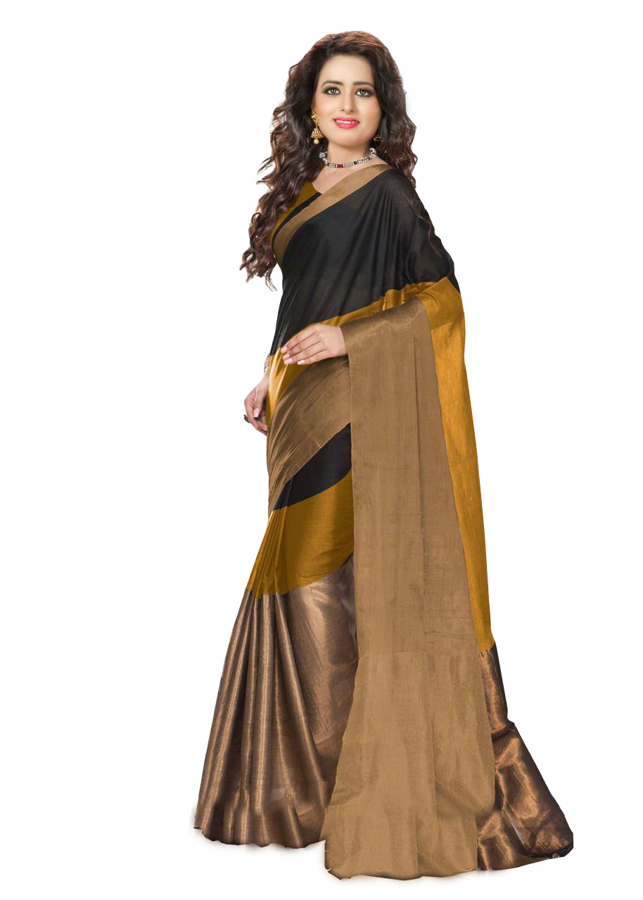 Cotton Saree - Cotton Silk Fabric, 5.5 Mtr Length, 0.8 Mtr Blouse | Elegant Plain Design In Vibrant Green Color