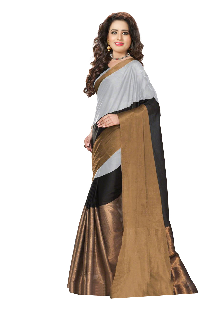 Cotton Saree - Cotton Silk Fabric, 5.5 Mtr Length, 0.8 Mtr Blouse | Elegant Plain Design In Vibrant Green Color