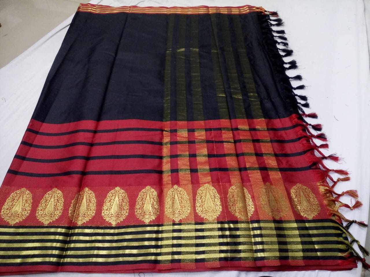 Fancy Silk Saree - Art Silk Fabric, Length: 5.5 Mtr, Blouse Length: 0.8 Mtr | Color Options: Green, Blue, Red, Pink, Pattern: Plain