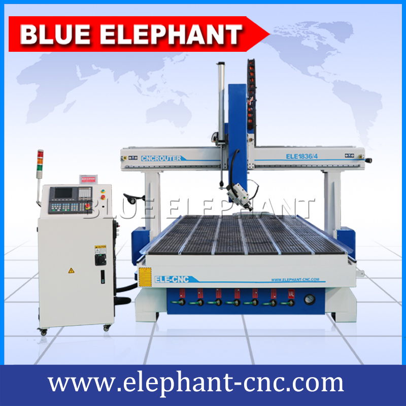 Metal 3d Wood 1836 Cnc Router High Z Axis 600mm Italian Spindle Can Rotate To 180 Degree