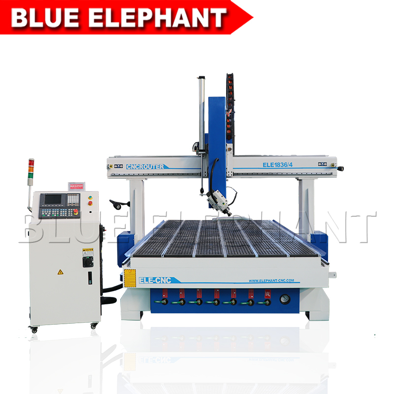 Metal 3d Wood 1836 Cnc Router High Z Axis 600mm Italian Spindle Can Rotate To 180 Degree