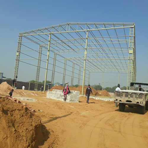 Industrial Shed Steel Structure - Carbon Steel, High Tensile Strength, Grey Color | Customizable Dimensions, Waterproof, Galvanized Roof