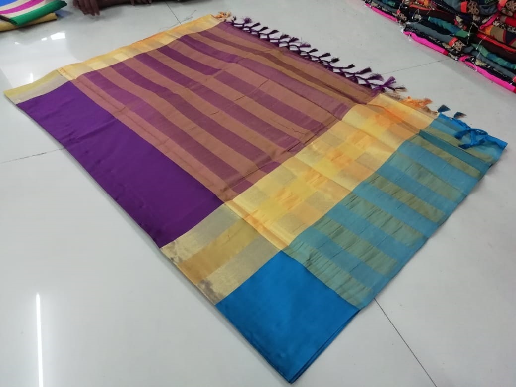 Cotton Fancy Saree - Cotton Silk, 5.5 Mtr Length, 0.8 Mtr Blouse | Color Options: Green, Blue, Red, Plain Pattern, Elegant Design