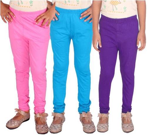 कॉटन गर्ल्स लाइक्रा प्लेन लेगिंग