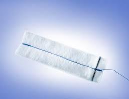 Neurosurgical Patties - Viscose Non-woven Fabric, Horizontal X-ray Opaque Line | Silicone Sheet, Electric Shock Proof, Heat Resistant, Non-stick, See-through